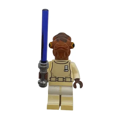 Lego Star Wars Admiral Ackbar Minifigure sw0247 White Spacesuit Blue Lightsaber