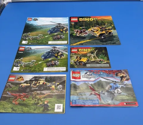 LEGO Jurassic World & Dino Instruction Manual Lot 75915 75928 76951 5882 5885
