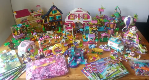 14+ lbs! LEGO Lot FRIENDS Mixed Sets house block minifig animal horse food pink
