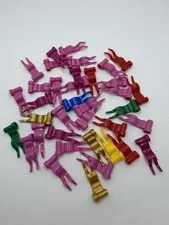 37 LEGO Flag Pennant Banner Lot- PINK, Red, Gold -#4495-Castle Knights