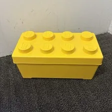 LEGO Storage Brick Case 8 Stud Large Yellow Container Plastic Bin Box