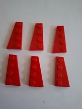 No 389. 3x Lego Wing Plate 41769 & 41770 Red