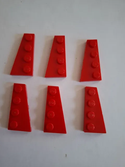No 389. 3x Lego Wing Plate 41769 & 41770 Red
