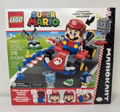 LEGO Super Mario 72043 Interactive LEGO Mario & Standard Kart 278 pcs New Sealed