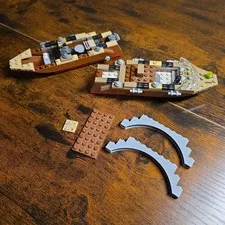 LEGO Indiana Jones 7197 Venice Canal Chase Incomplete Set Boats Only Parts