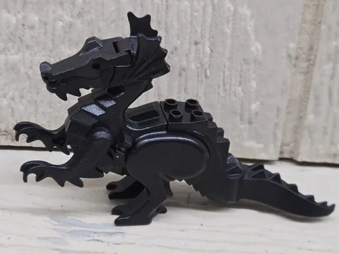 BLACK Lego Dragon Figure Castle Fright Knights 6007 4818 6097 6047 6099
