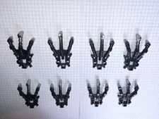8 Bionicle Lego Foot pieces 53562pb03 Piraka Claw Black w/ Pearl Dk Gray Talons