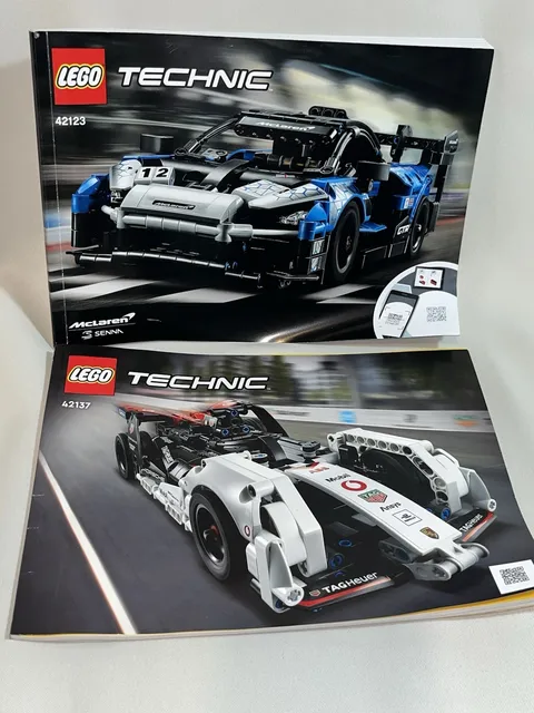 Lego Technic Manual Lot 42123 Mclaren And 42137 Porsche -No Bricks Just Books. ￼