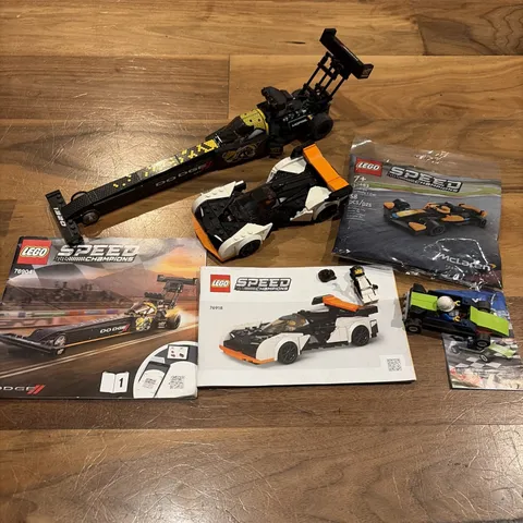 LEGO McLaren Solus GT 76918 Speed Champions 76904 + 2 Race Cars + Instructions +