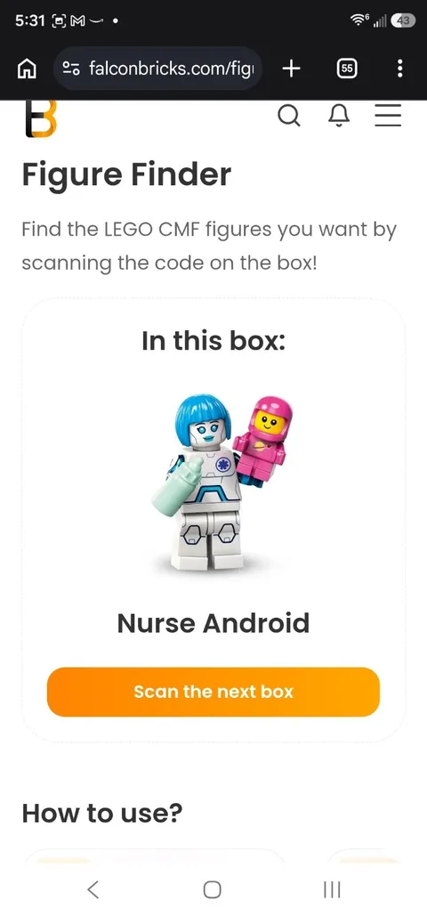 LEGO Series 26 Retro Nurse Android Minifigure (71046) New Retired Collectible