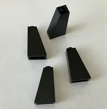 LEGO 4x NEW Pieces Slope 75 1x2x3 Open Stud Roof Tile BLACK #4460