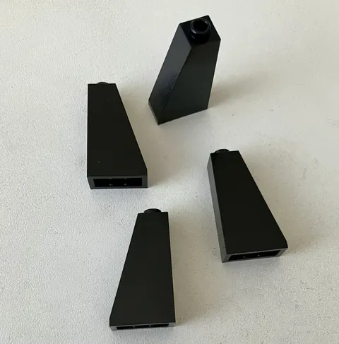LEGO 4x NEW Pieces Slope 75 1x2x3 Open Stud Roof Tile BLACK #4460