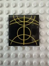LEGO Tile 4 x 4 with Gold Concentric Circles Celestial Star Chart 1751pb025