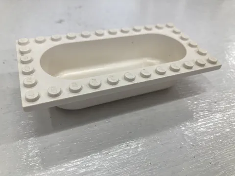 LEGO Part Number #30018 White 6 x 12 Minifigure Bathtub Piece