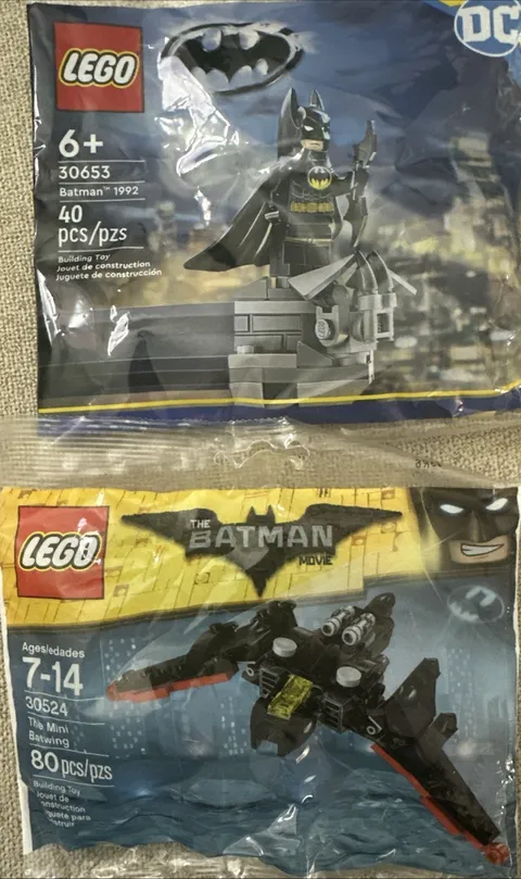 LEGO Batman Polybag Lot 30653 30524 1992 Minifigure Mini Batwing Sealed