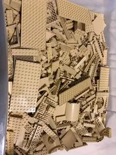 LEGO 200-300pcs Color Sorted Bulk Lot Pieces Cleaned Genuine (Tan)