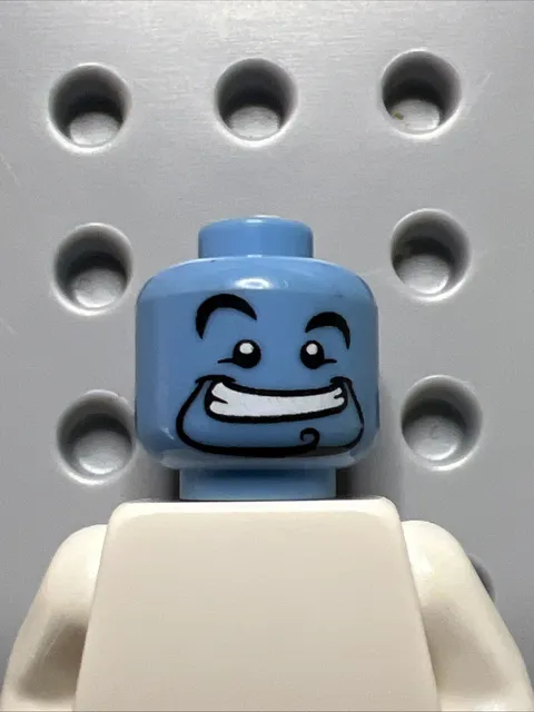 LEGO Disney Genie Minifigure Blue Head Black Eyebrows Goatee Smile 3626pb1556