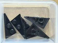 LEGO Parts - Black Wedge, Plate 4 x 2 Left, Pointed - No 65429 - QTY 5