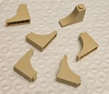 NEW LEGO 6X BRICK 1X3X2 W/INSIDE BOW  #18653.