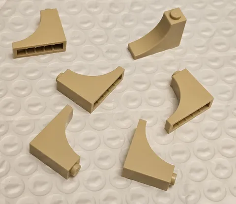 NEW LEGO 6X BRICK 1X3X2 W/INSIDE BOW  #18653.