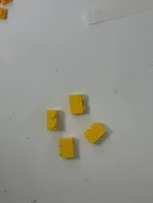 LEGO- Brick, Modified 1 x 2 with Grille / Fluted Profile YELLOW 2877