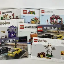 LEGO Instruction Manual Lot of 8 Super Mario Harry Potter Minecraft Nintendo