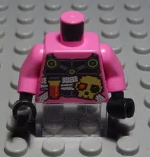 Lego Figure Accessories Top Torso Dark Pink With Decor