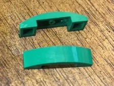 LEGO 93273 Green Slope Curved 4 x 1 x 2/3 Double Lot Of 2