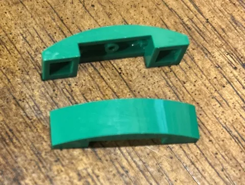 LEGO 93273 Green Slope Curved 4 x 1 x 2/3 Double Lot Of 2