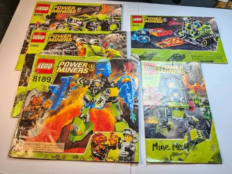 LEGO Power Miners Instruction Manual Lot Of 5 8189 8960& More INSTRUCTIONS ONLY
