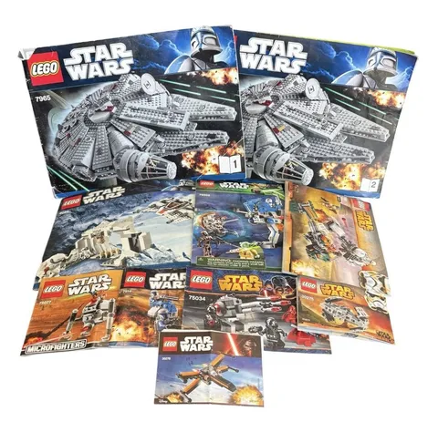 LEGO Star Wars Instruction Manual Lot Millennium Falcon 7965 8089 75090 HTF