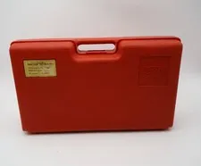 Vintage LEGO Red Storage Case w/ Classic Bricks 1970s 17”x10” Organizer Set