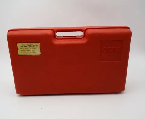 Vintage LEGO Red Storage Case w/ Classic Bricks 1970s 17”x10” Organizer Set