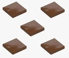 5 New LEGO Reddish Brown 2x2 Tile smooth flat panel tiles 3068 4271949