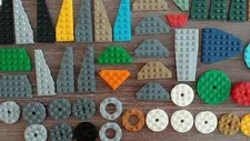 LEGO Wedge Plates Assortment, Wing, Flat Circle Rounds, odd shapes, Lot Of 100