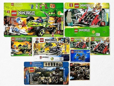 LEGO NINJAGO & THE HOBBIT RETIRED BOX & MANUAL LOT 70504 9445 70722 79012 79004