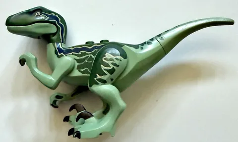 LEGO Jurassic World Minifigure Raptor07 Blue Velociraptor Dinosaur Authentic