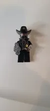 LEGO Movie Not a Robot Sheriff Cowboy Black Outfit Black Hat Pistol Blaster