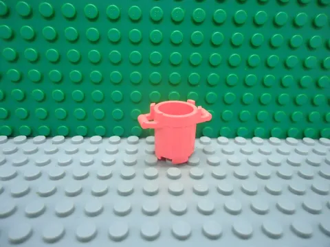 Lego 1 Coral 2x2x2 Barrel Trash Can container NEW