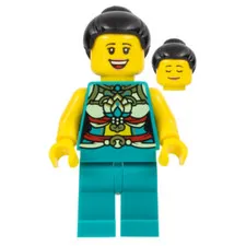 LEGO Lunar New Year Female Participant Minifigure hol313 Large Smile New
