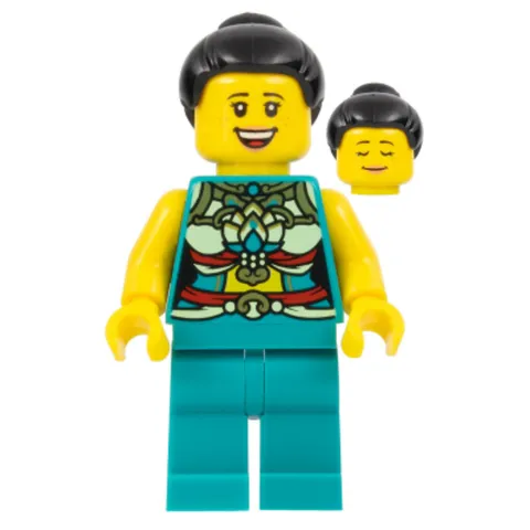 LEGO Lunar New Year Female Participant Minifigure hol313 Large Smile New