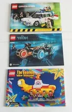 3 Lego Instruction Manual Beatles Yellow Submarine 21306 Ghostbusters 21108 Tron
