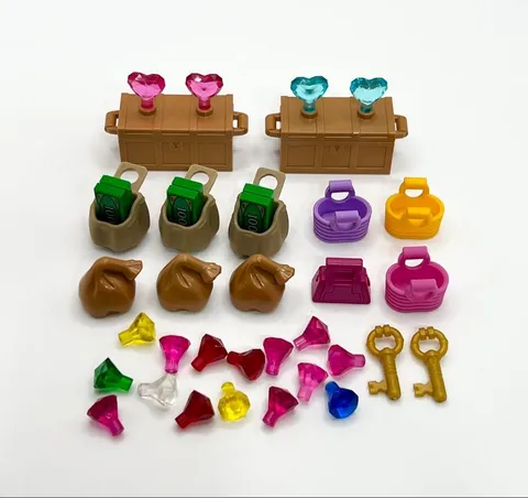 LEGO Genuine Parts Coins Gems Treasure Chest Bag Accessories