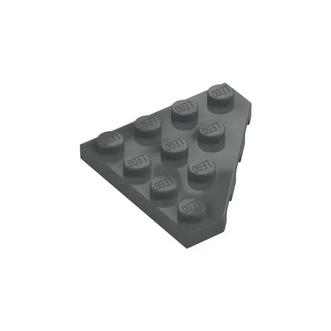 LEGO 12x Dark Bluish Gray Wedge, Plate 4 x 4 Cut Corner inv.627