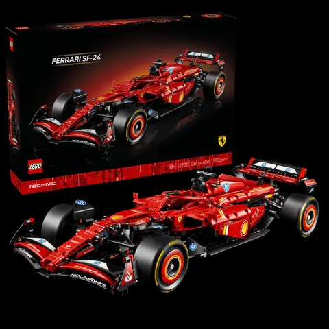 LEGO Technic Ferrari SF-24 F1 Car 1:8 Red 42207, 1361pcs