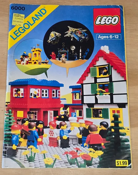 Vintage Lego LegoLand 6000 Magazine Instruction Book 1980 With Stickers