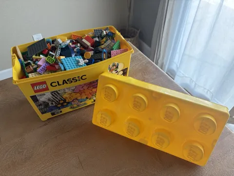 LEGO Classic Yellow Storage Box Filled with Miscellaneous Bricks & People