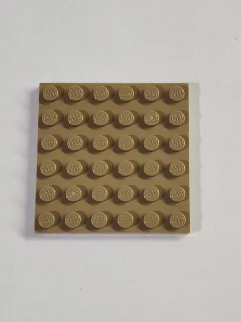 LEGO Parts ● Dark Tan Plate 6 x 6 ● # 3958 ● QTY 1
