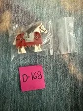 LEGO Castle Horse Figure with Red Barding ORNATE FIGRURES TOYS VINTAGE