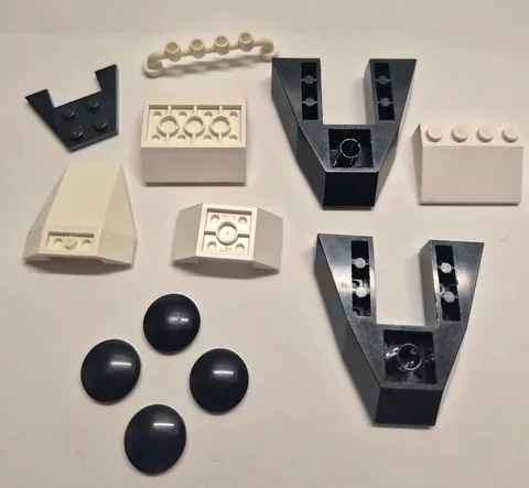 Vintage LEGO Boat Bow Wedge Slope Bar Lot 2626 4855 4871 4873 2654 4854